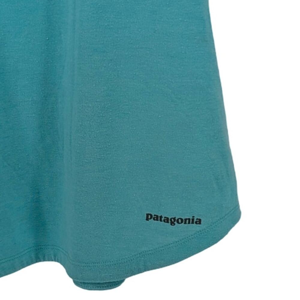 Patagonia Nine Trails Tank Top Howling Turquoise Racerback Running Women's XL - Picture 3 of 8